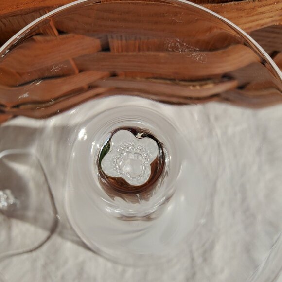 Cristal DArques Florence Crystal Water Glasses 7.2" frosted 3D petals goblet /2 - Picture 9 of 12